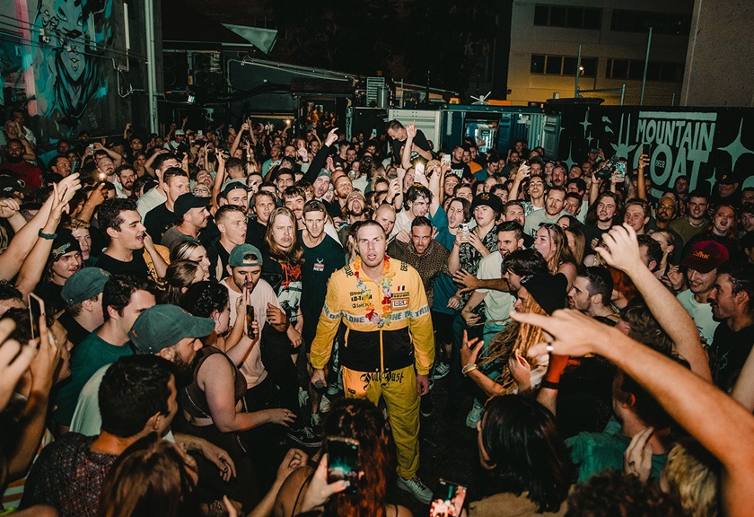 Image of a male performer in the crowd taken by FRMEFEST 2025 creator Darcy Goss
