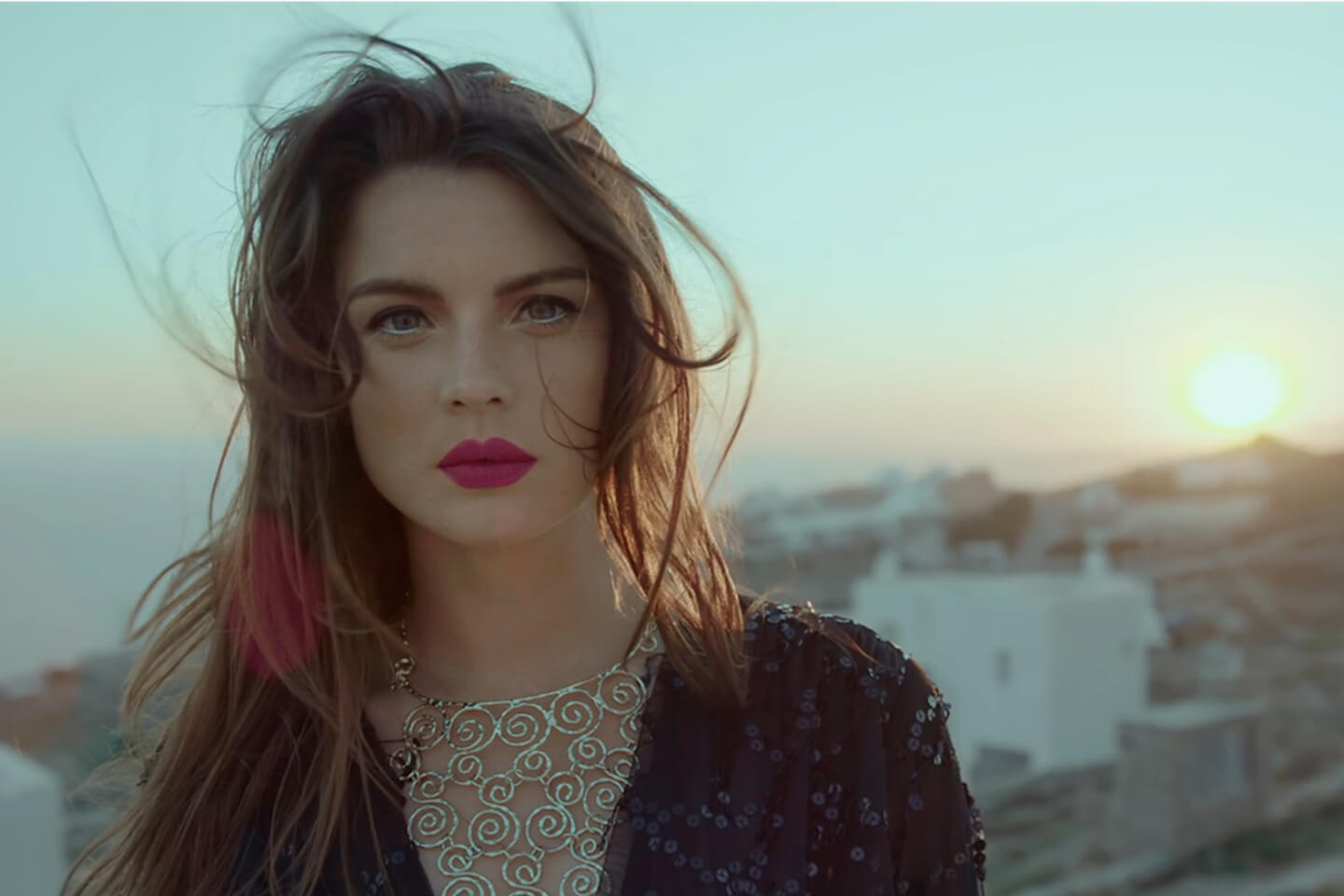 Woman looking at camera