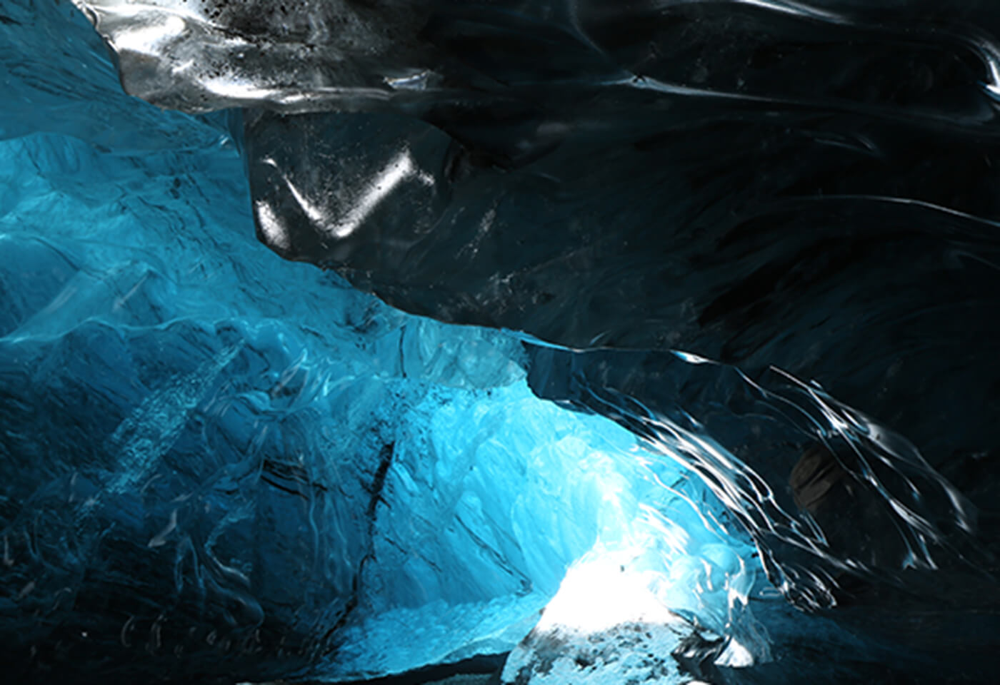 Sun shining underwater