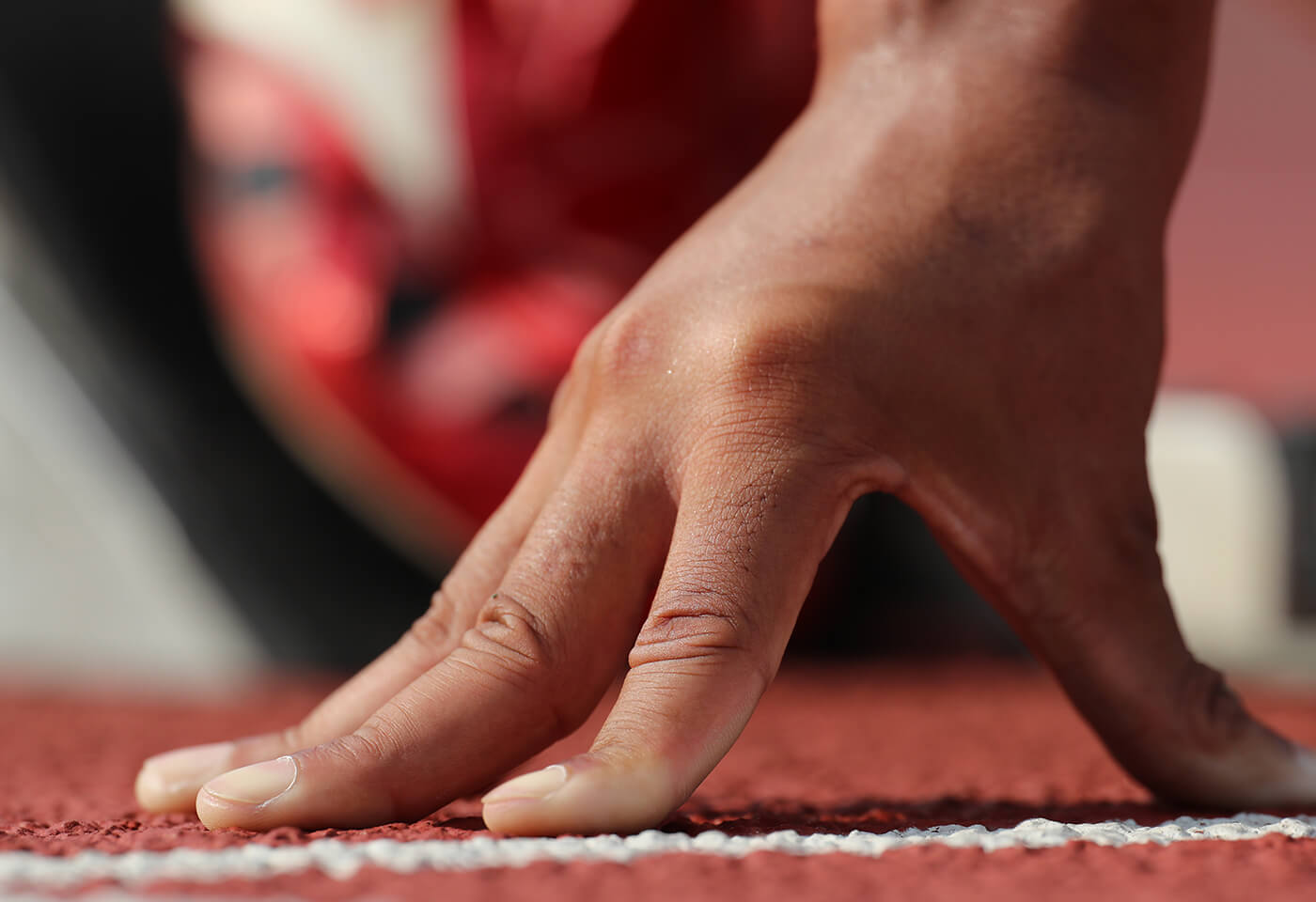 Athlete's hand taken with EF 400mm f/2.8L IS III USM Lens 