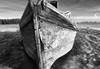 black and white shipwreck