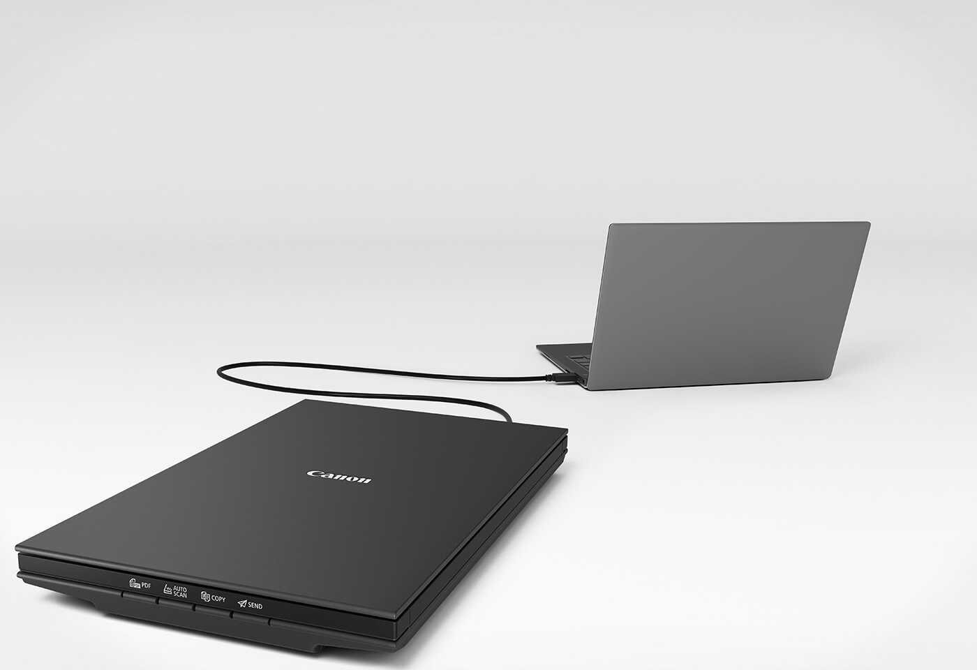 CanoScan LiDE300 connected to a laptop