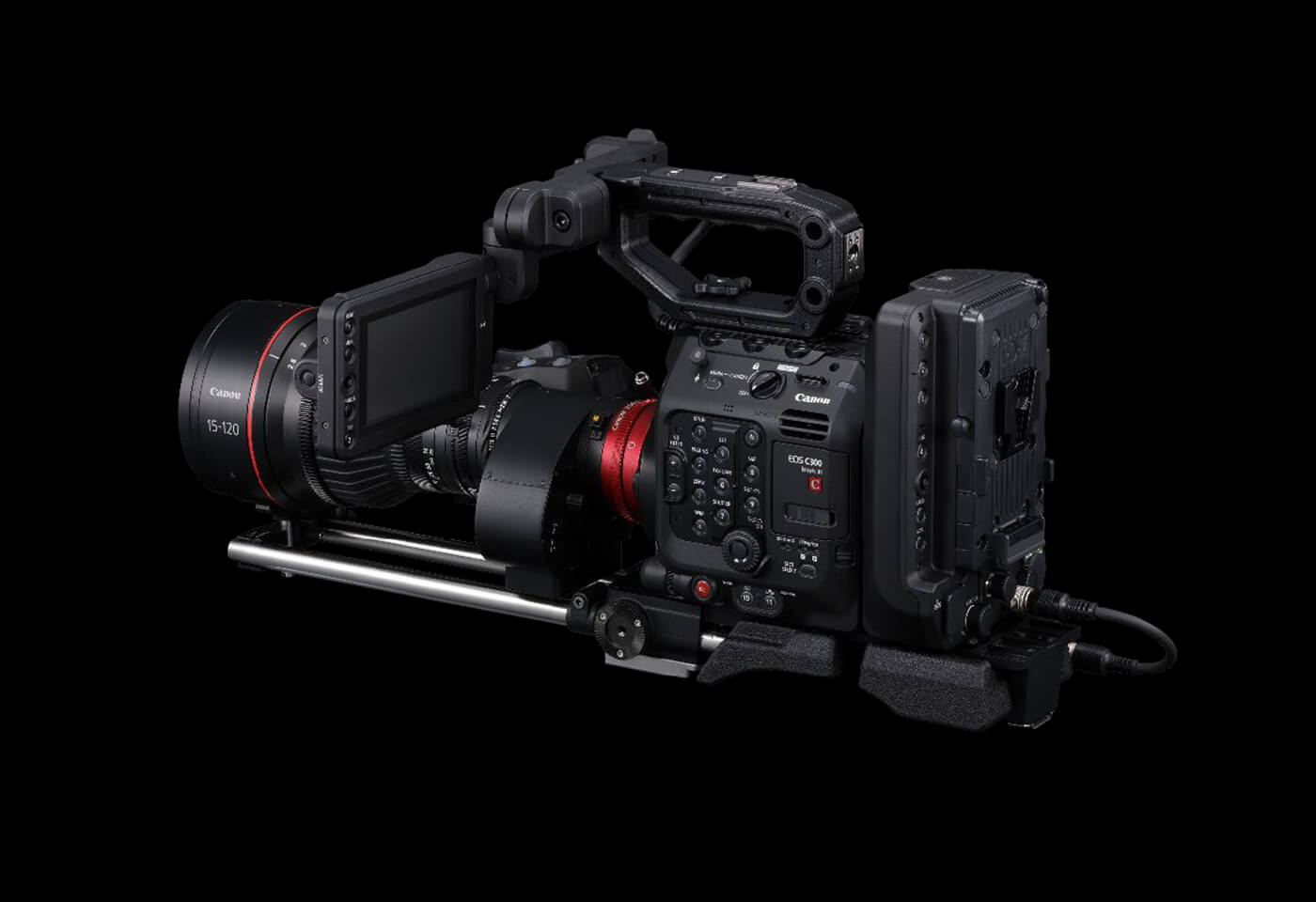 EOS C300 Mark III with EU-V3 attached