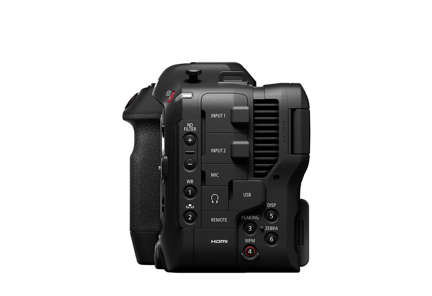 Profile image of EOS C70 cinema camera side