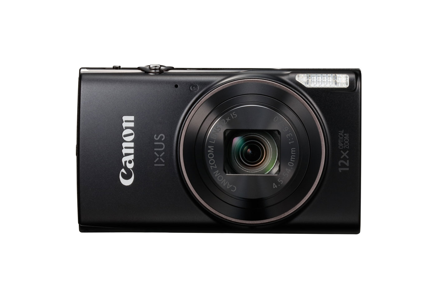 Front product image of a black IXUS 285 HS A compact camera
