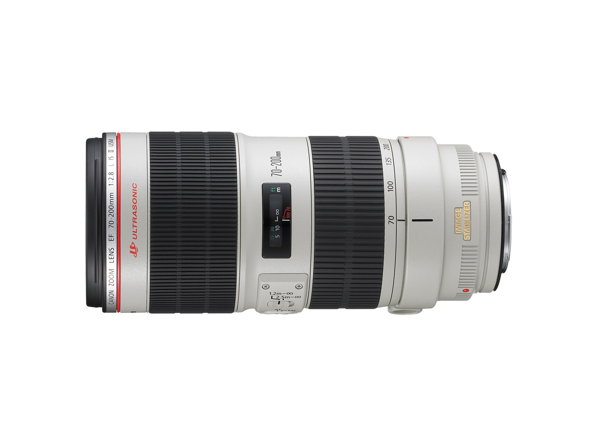 Side view of Canon EF 70-200mm f/2.8L IS II USM lens