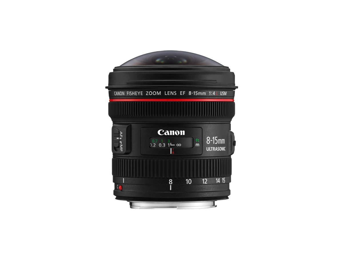Side view of Canon EF 8-15mm f/4L Fisheye USM lens