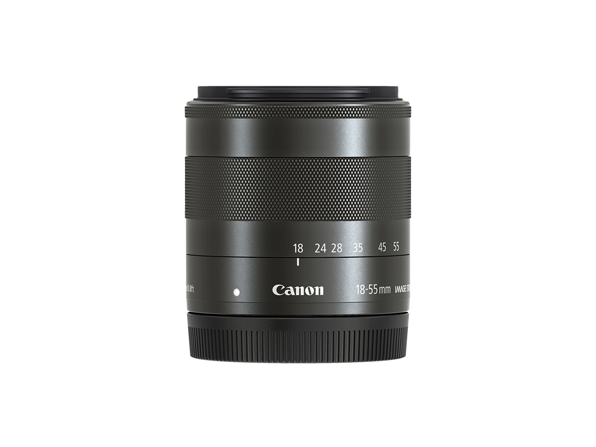 Side view of Canon EF-M 18-55mm f/3.5-5.6 IS STM lens