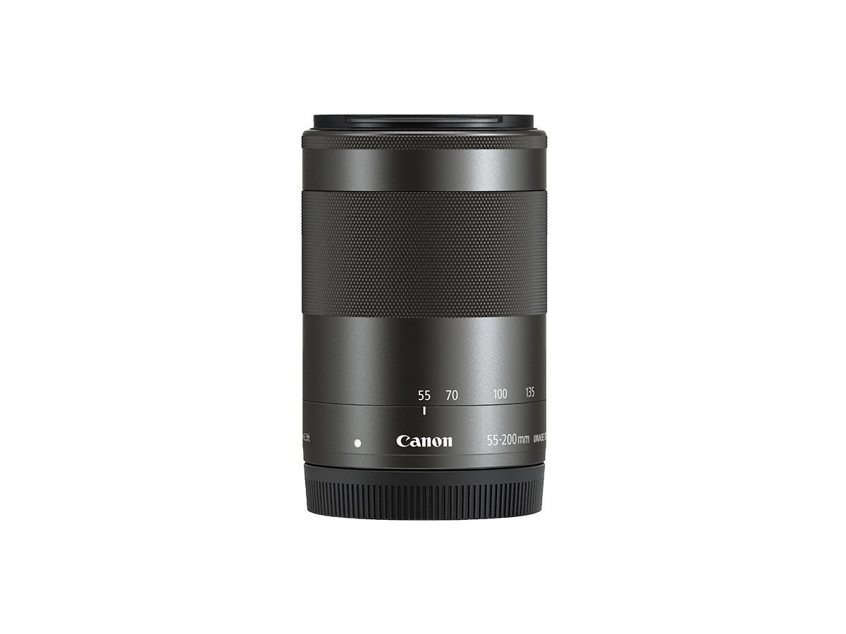 Side view of Canon EF-M 55-200mm f/4.5-6.3 IS STM lens