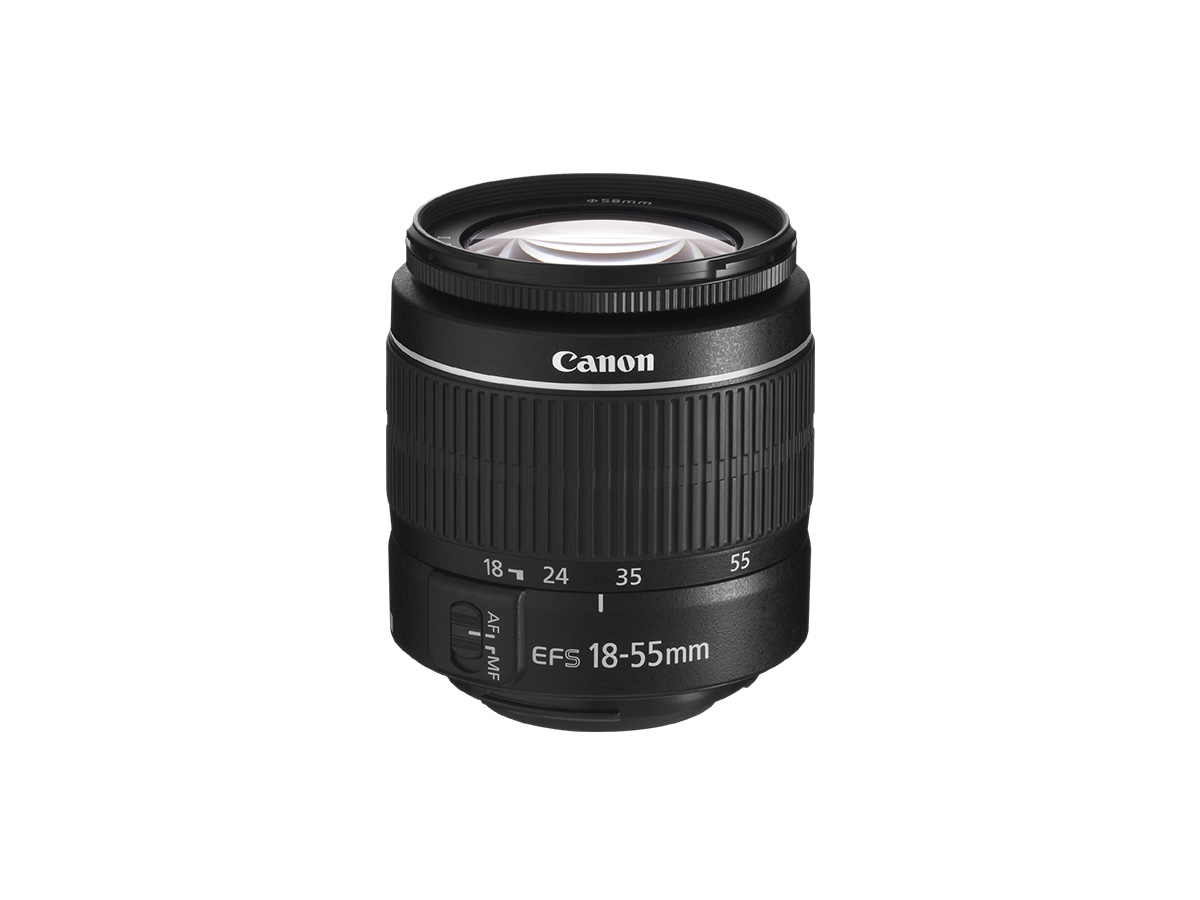 Side view of Canon EF-S 18-55mm f/3.5-5.6 III lens