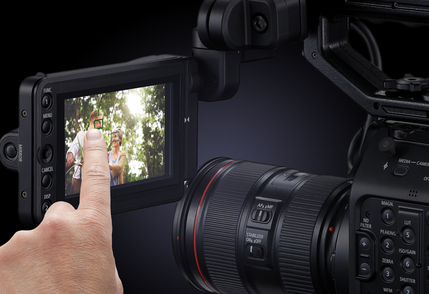 EOS C500 Mark II electronic viewfinder