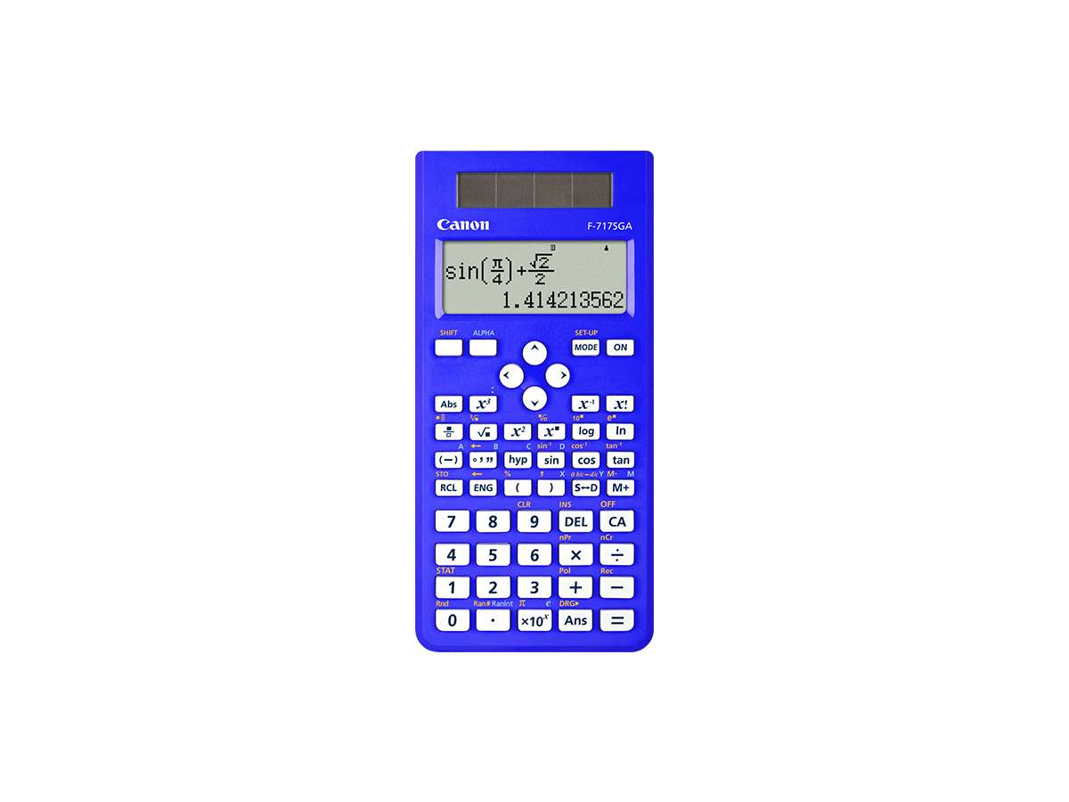 F717SGA calculator blue front