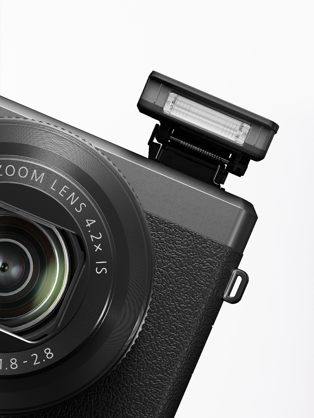 Camera lens close up