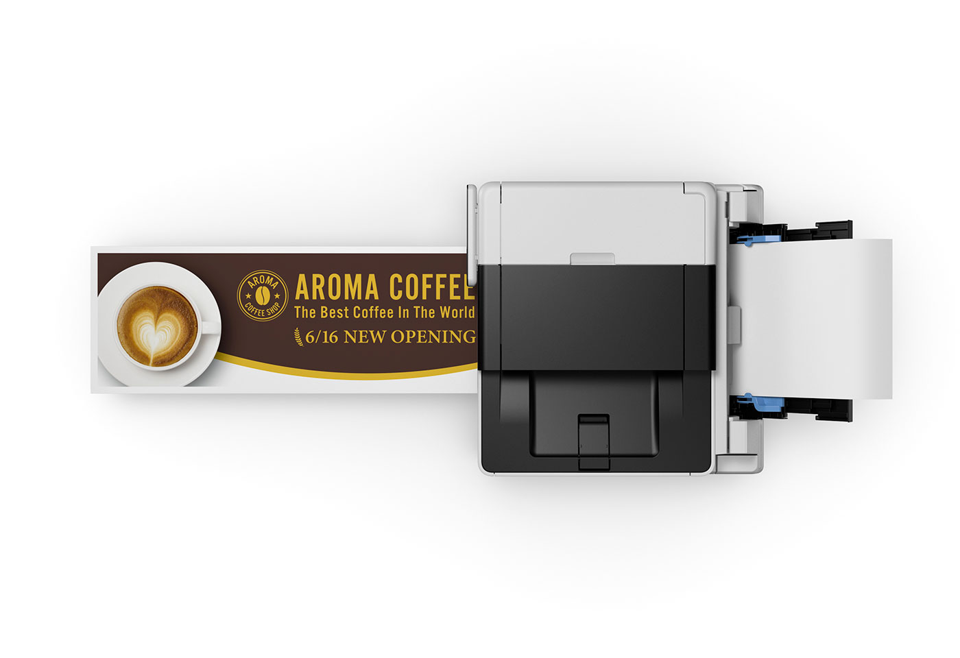 Image of MAXIFY GX7160 MegaTank home office printer printing on long media