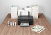 Image of PIXMA G3630 MegaTank home printer with inks and prints