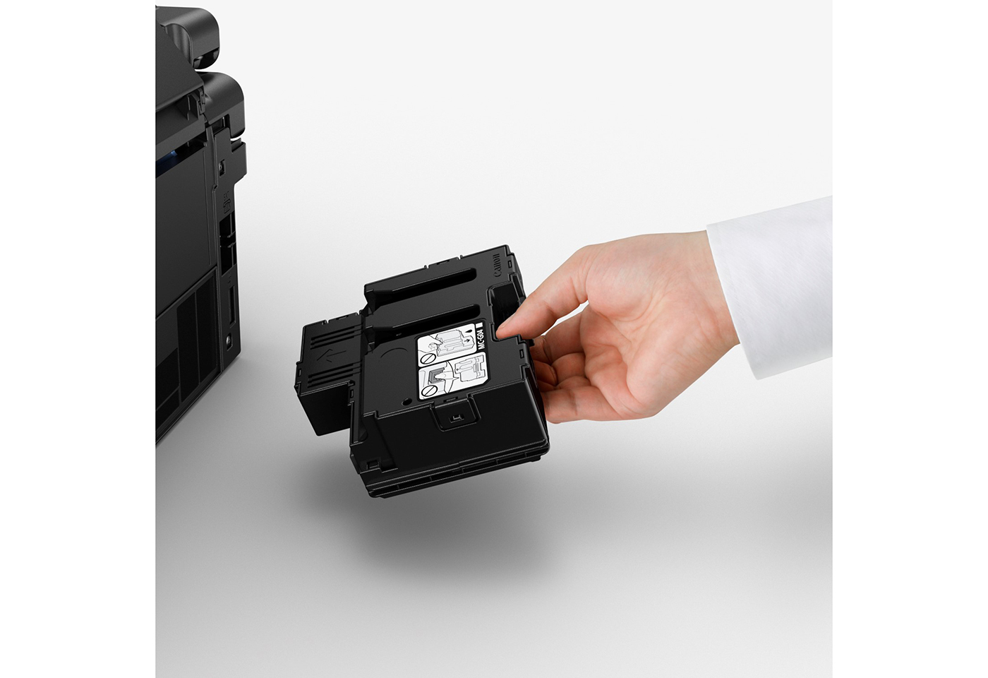 The PIXMA G4670 MegaTank is equipped with a user-replaceable maintenance cartridge