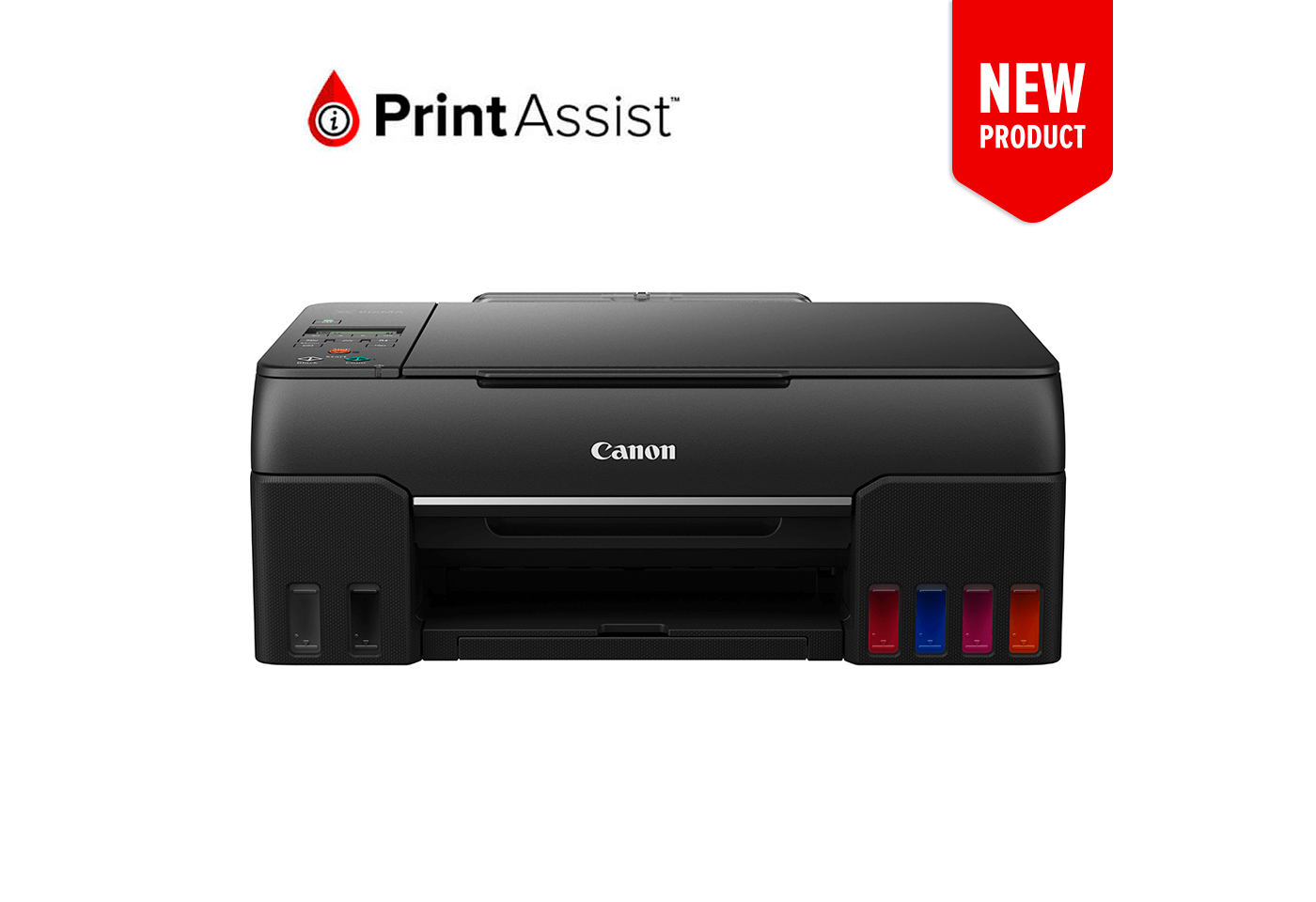 Product image of the new PIXMA G660 MegaTank printer with Print Assist