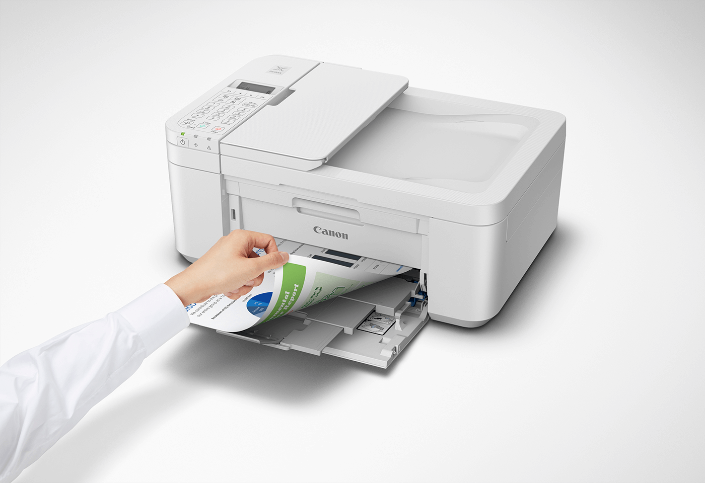 Expect crisp and clear text from the pigment black ink and print speeds of 4.4 ipm for colour and 8.8 ipm for mono