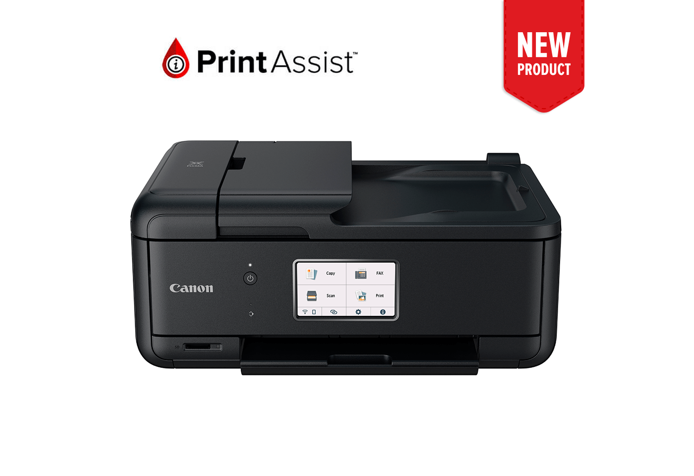 Product image of the new PIXMA HOME OFFICE TR8660 printer with Print Assist