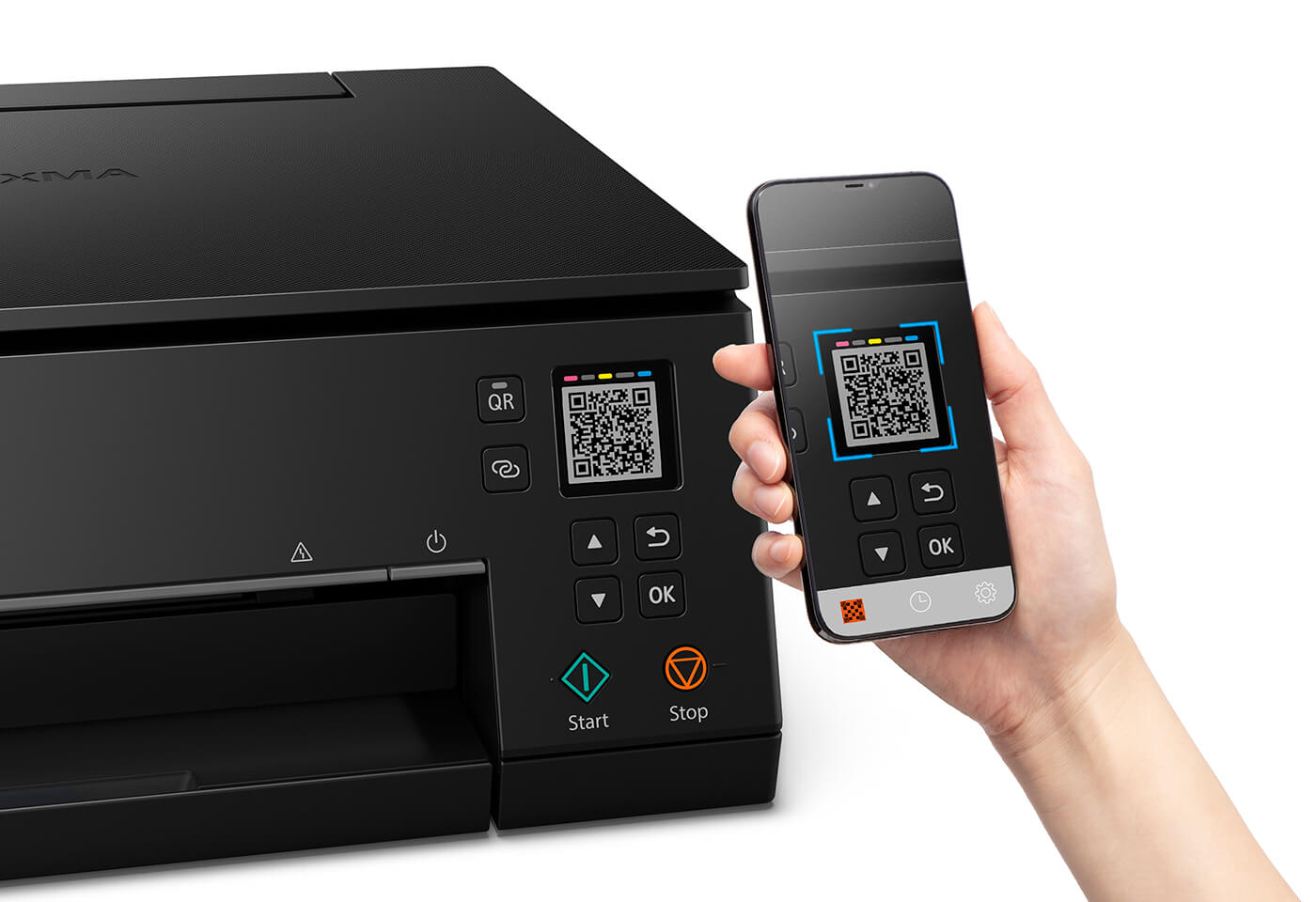 Print wirelessly with QR code