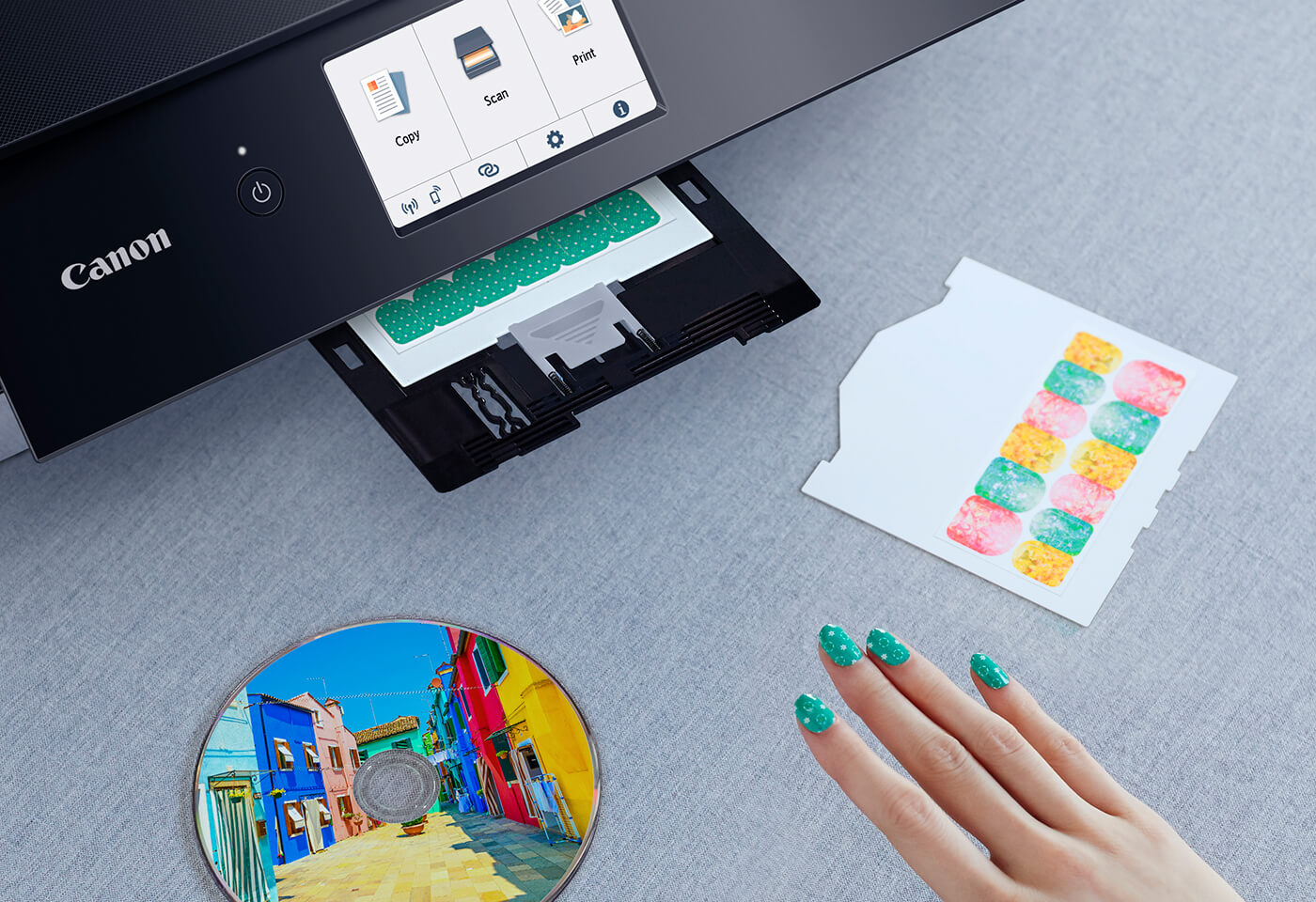 Print on CDs and nail stickers