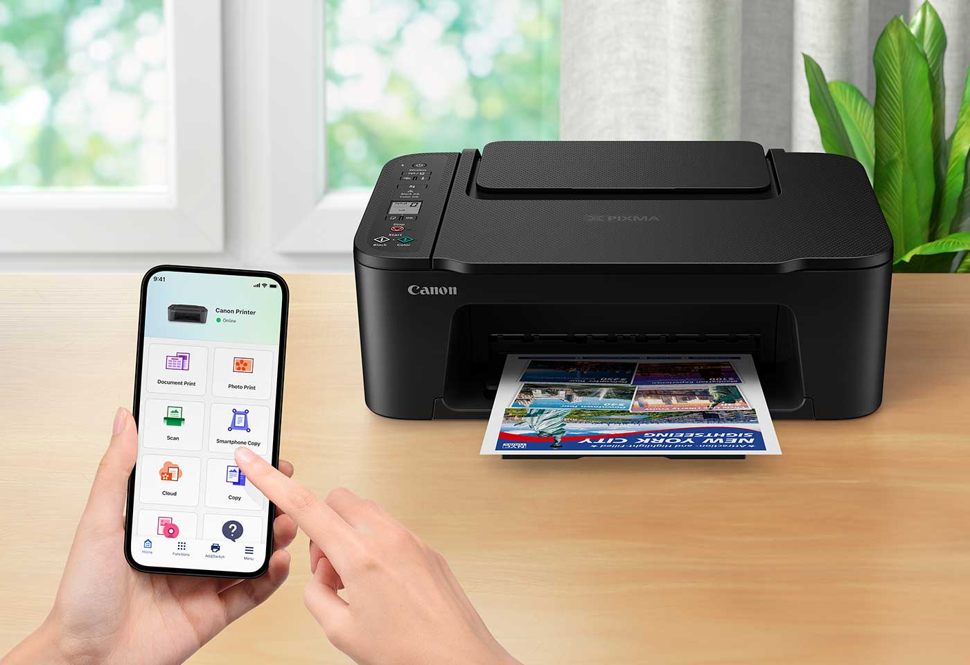 PIXMA TS3660 HOME printer connected to mobile