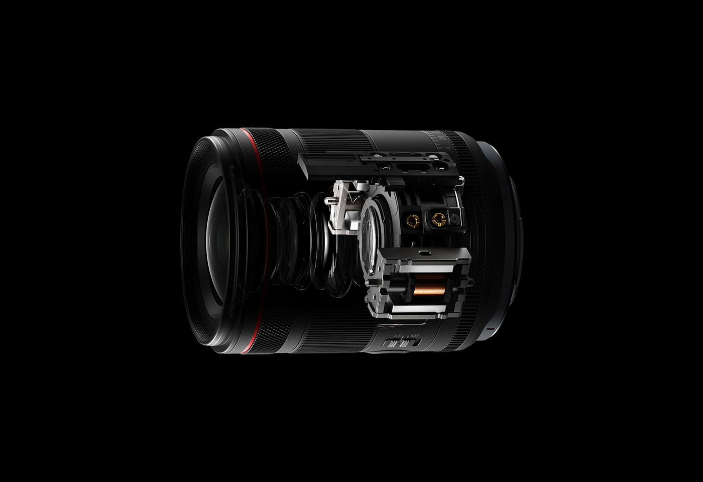 Image of the RF 20mm f/1.4L VCM prime lens internals