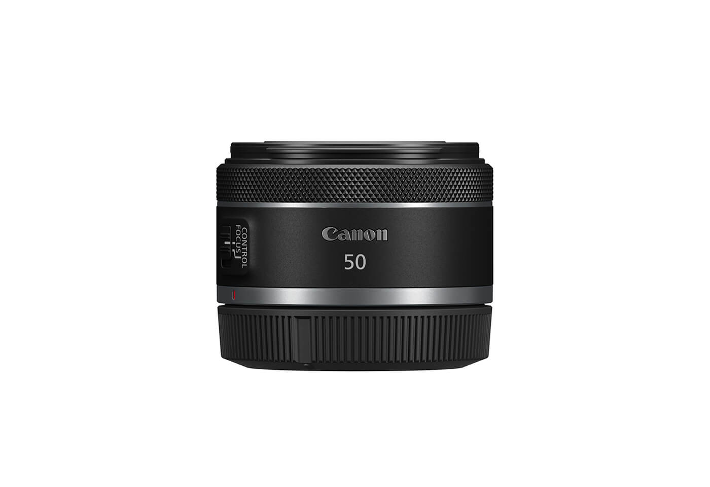Side profile image of RF 50mm f/1.8 STM prime lens