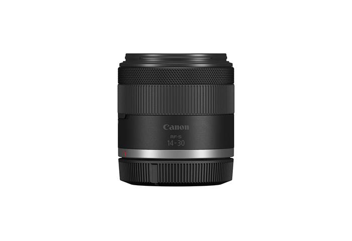 Front profile image of RF-S 14-30mm f/4-6.3 IS STM PZ standard zoom lens with cap