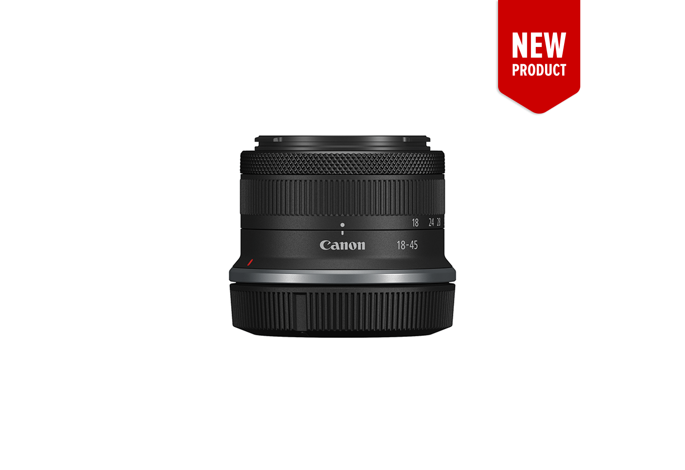 Product image of the new RF-S 18-45mm f/4.5-6.3 IS STM standard zoom lens