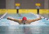 Image of a swimmer taken using the RF 100-300mm f/2.8L IS USM telephoto lens