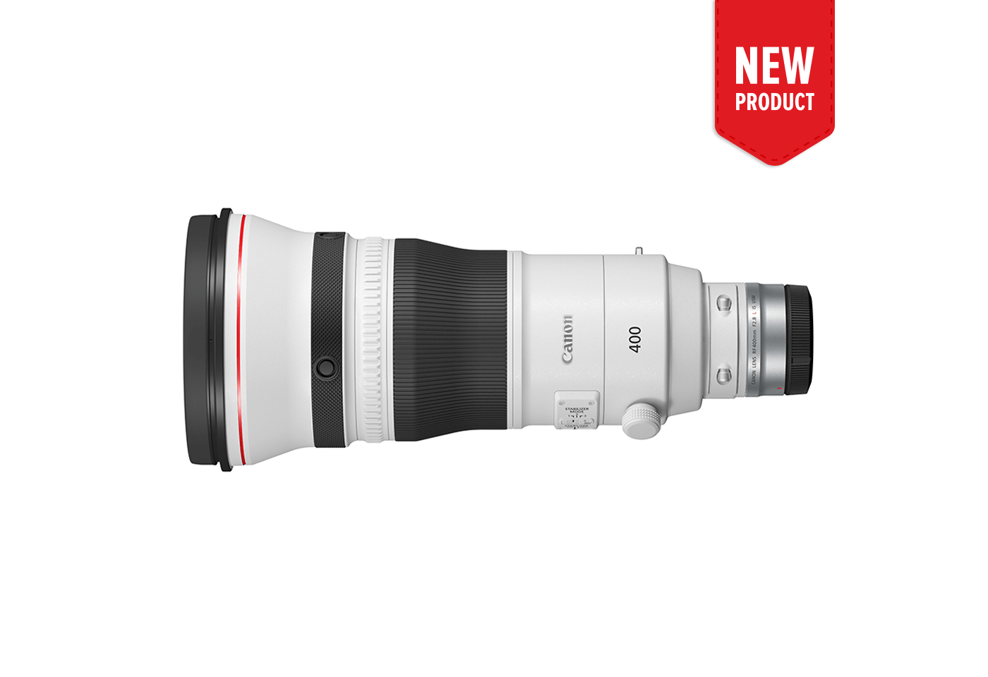 Product image of the new RF 400mm f/2.8 L IS USM telephoto lens