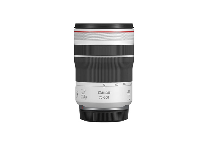 Side profile image of RF 70-200mm f/4 L IS USM telephoto lens