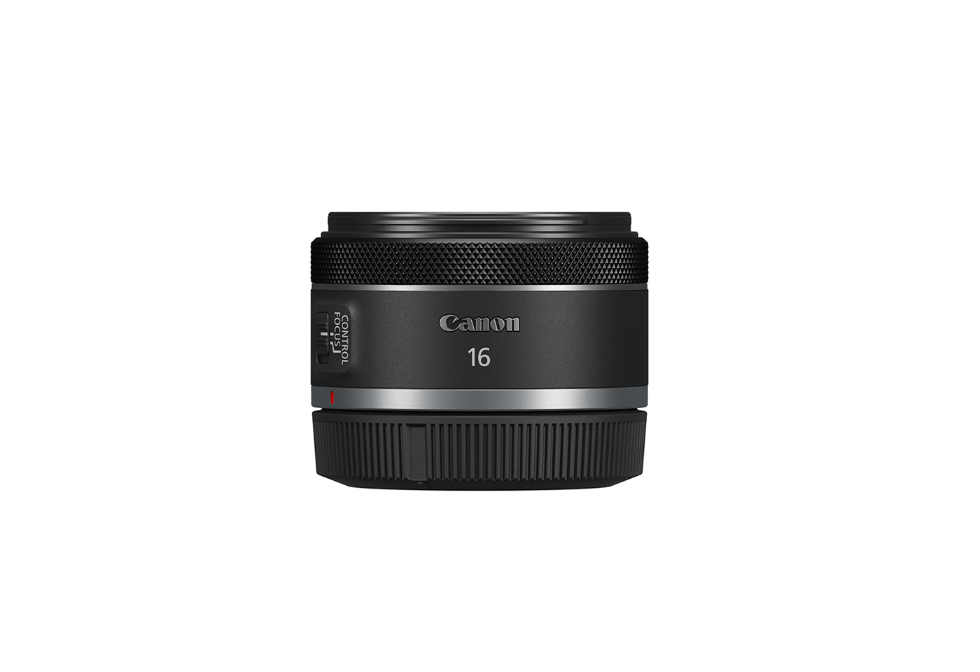 Side profile image of the RF 16mm F2.8 STM wide angle lens