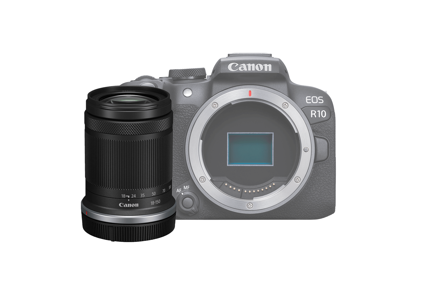 Product image of EOS R10 with RF-S 18-150mm f3.5-6.3 IS STM