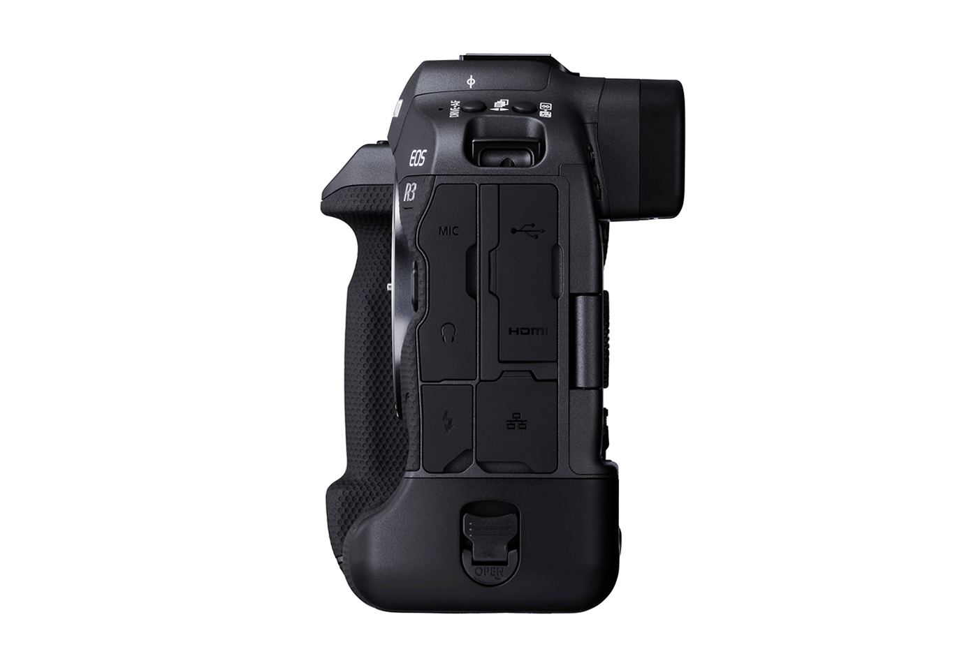 Side profile image of Canon EOS R3 Mirrorless Camera