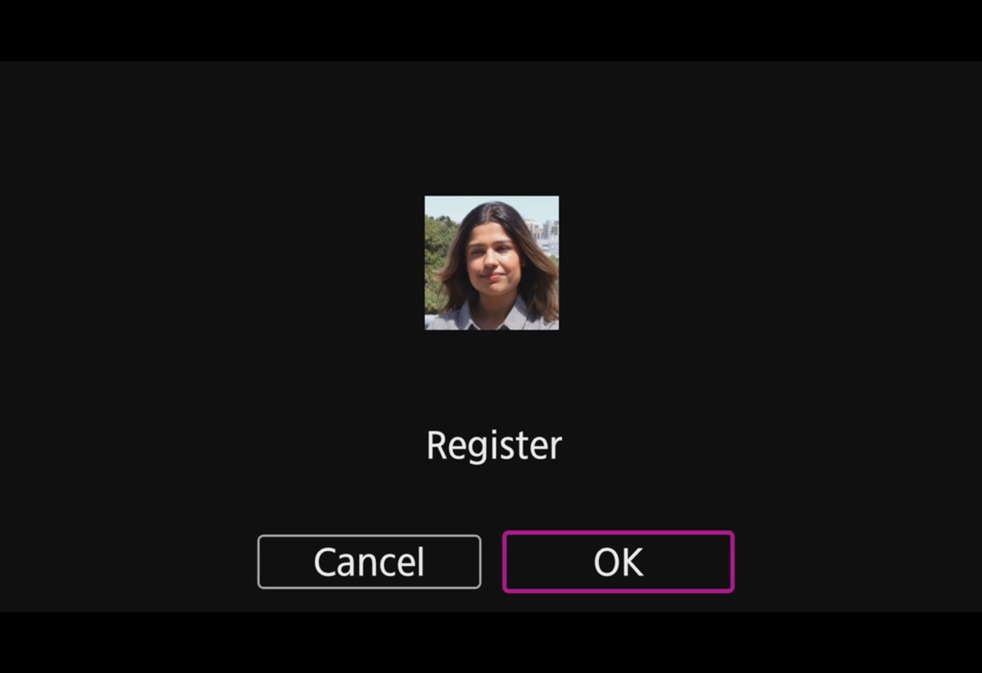 Register People Priority Function of the EOS R50 V