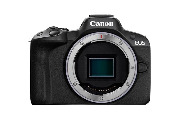 Front profile image of EOS R50 mirrorless camera