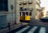 Image of a tram in motion