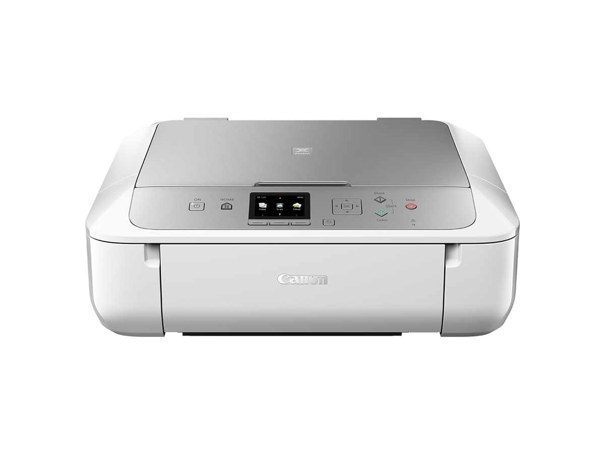 Canon PIXMA MG5765 Inkjet All-in-One printer white and silver front