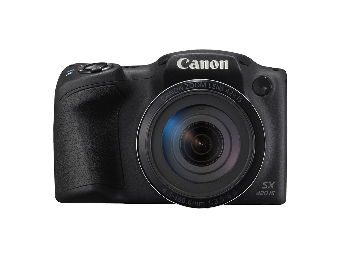Canon PowerShot SX420 IS digital compact camera black front