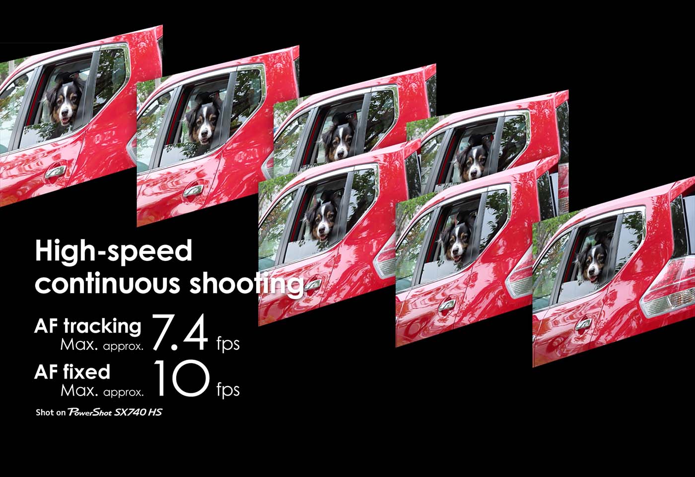 Demonstration image of  Powershot SX740 HS continuous shooting