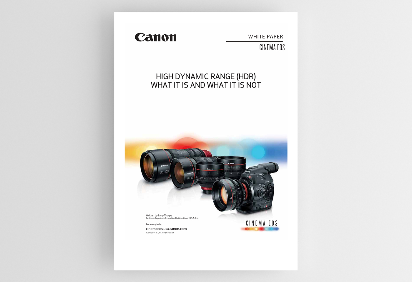 Cinema EOS On-Set HDR/WCG Ecosystem