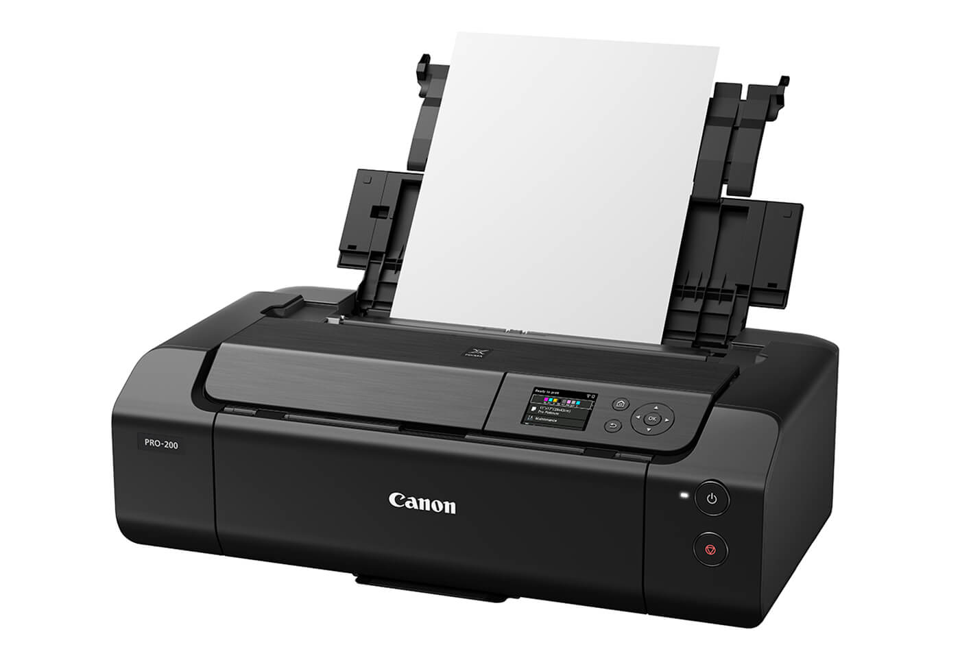 Product image of PIXMA PRO-200 printer rear tray open
