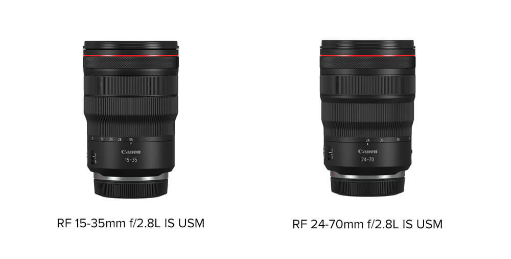 RF 15-35mm f/2.8L IS USM and RF 24-70mm f/2.8L IS USM