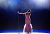 Woman performing on stage