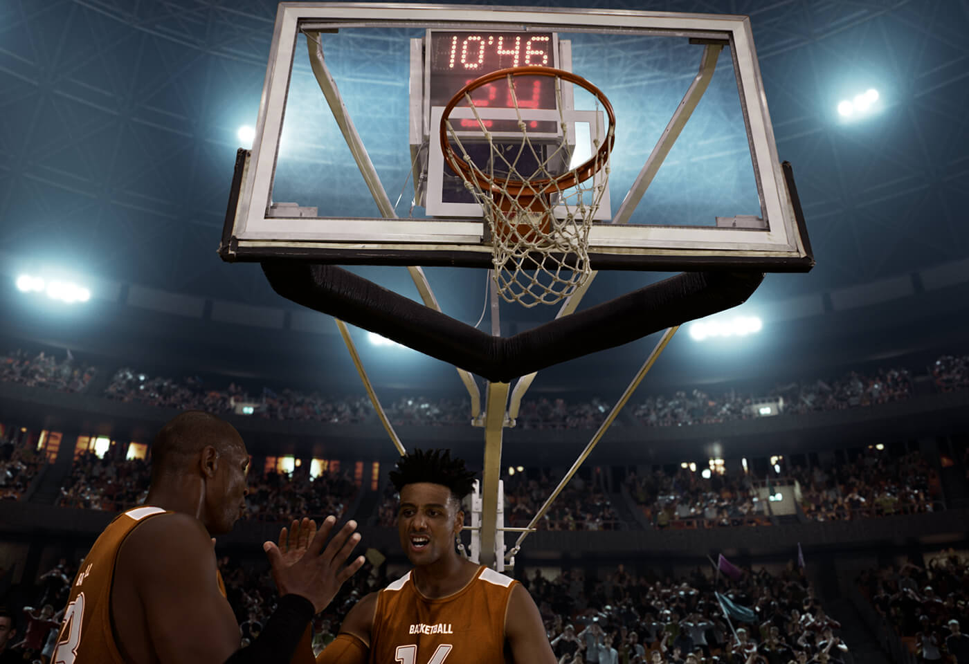 Image of basketball players taken using an XA60 professional camcorder