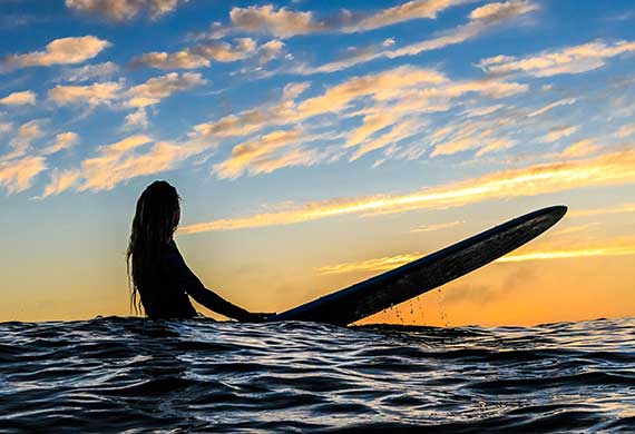 Image of a surfer by Neil Banek