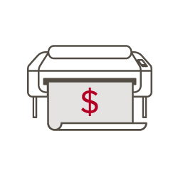 Print for pay icon