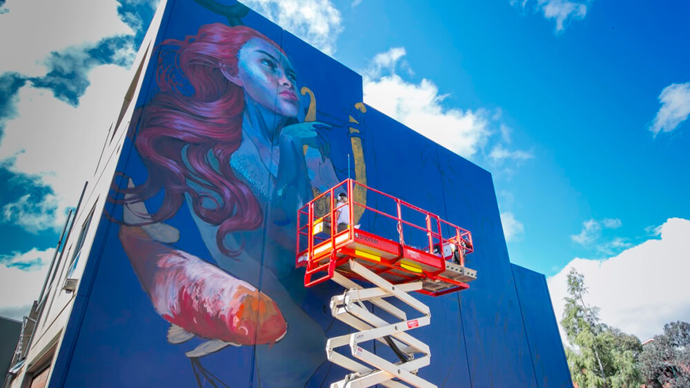 Image of Port Adelaide Wonderwalls Street Art by Steve Huddy